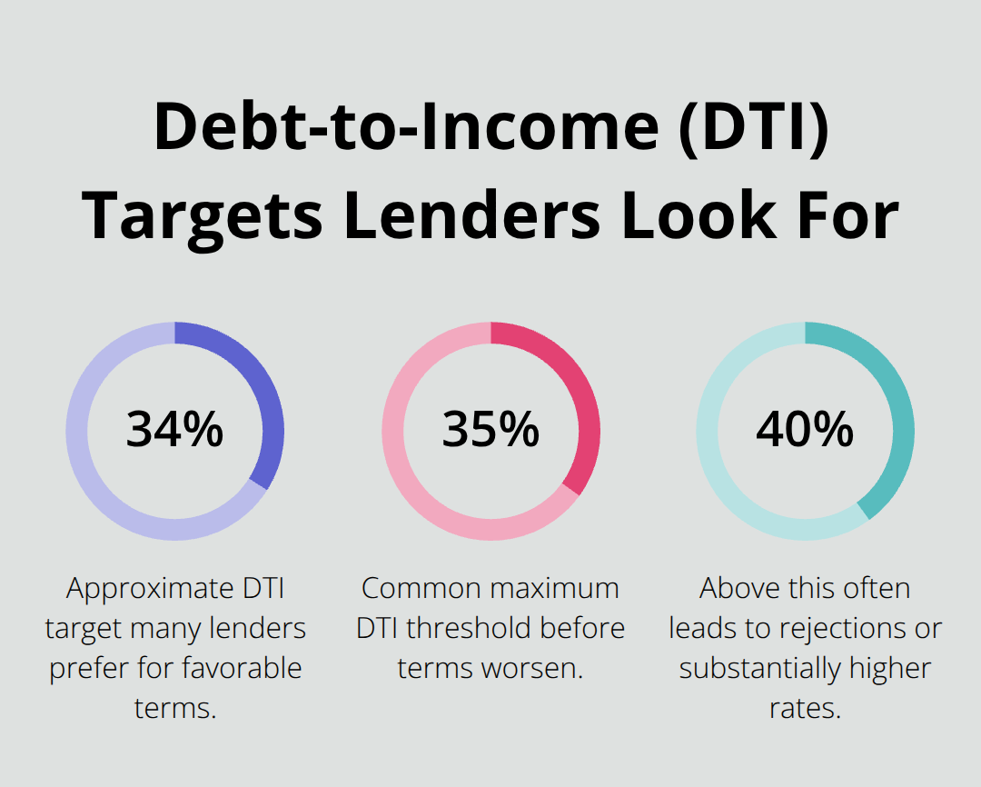 Percentage chart showing common DTI thresholds lenders use when evaluating personal loan applications. - Canada personal loan options