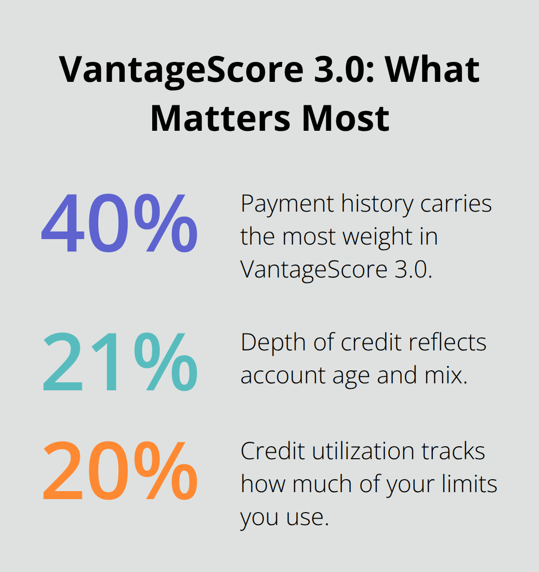 Top VantageScore 3.0 factors by weight for Canadians