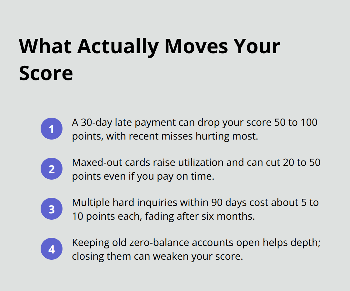 Quick list of the biggest factors that change your credit score - Credit score monitor Canada