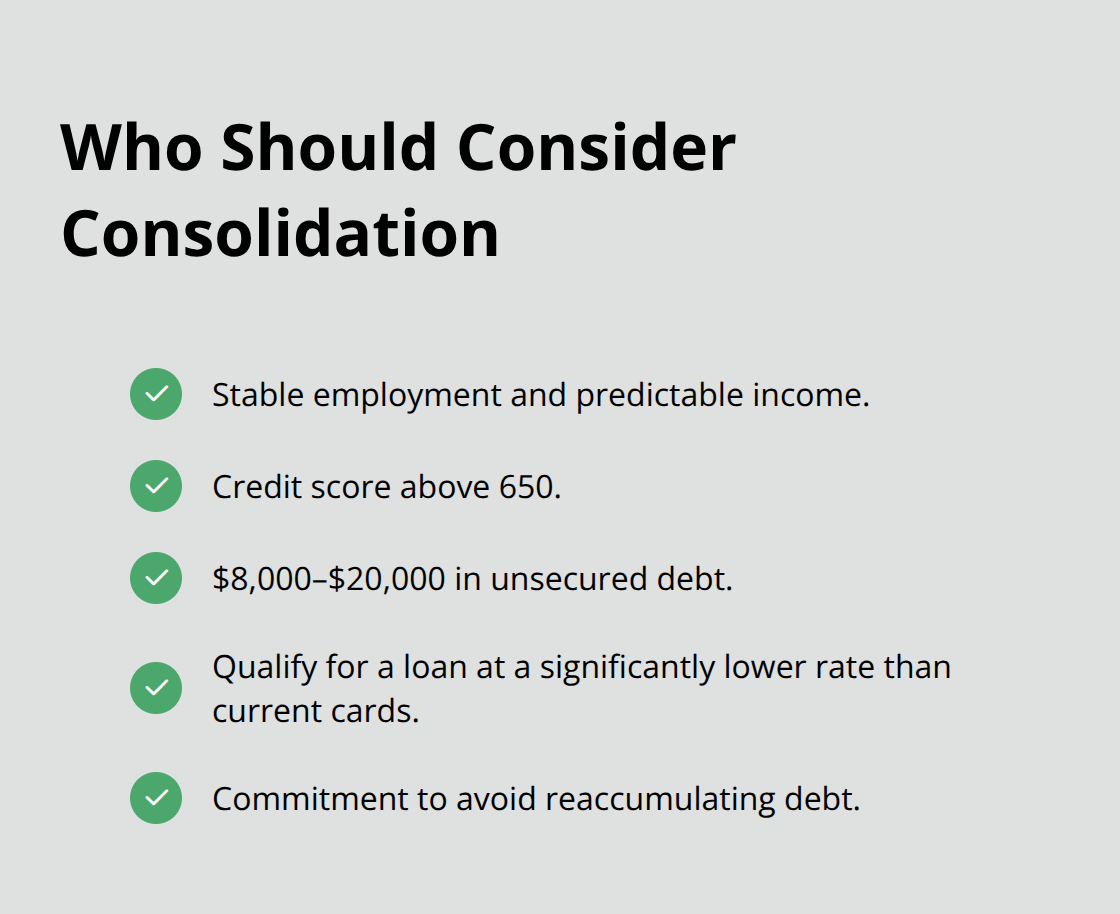 Checklist: consolidation suitability factors - debt relief Canada options