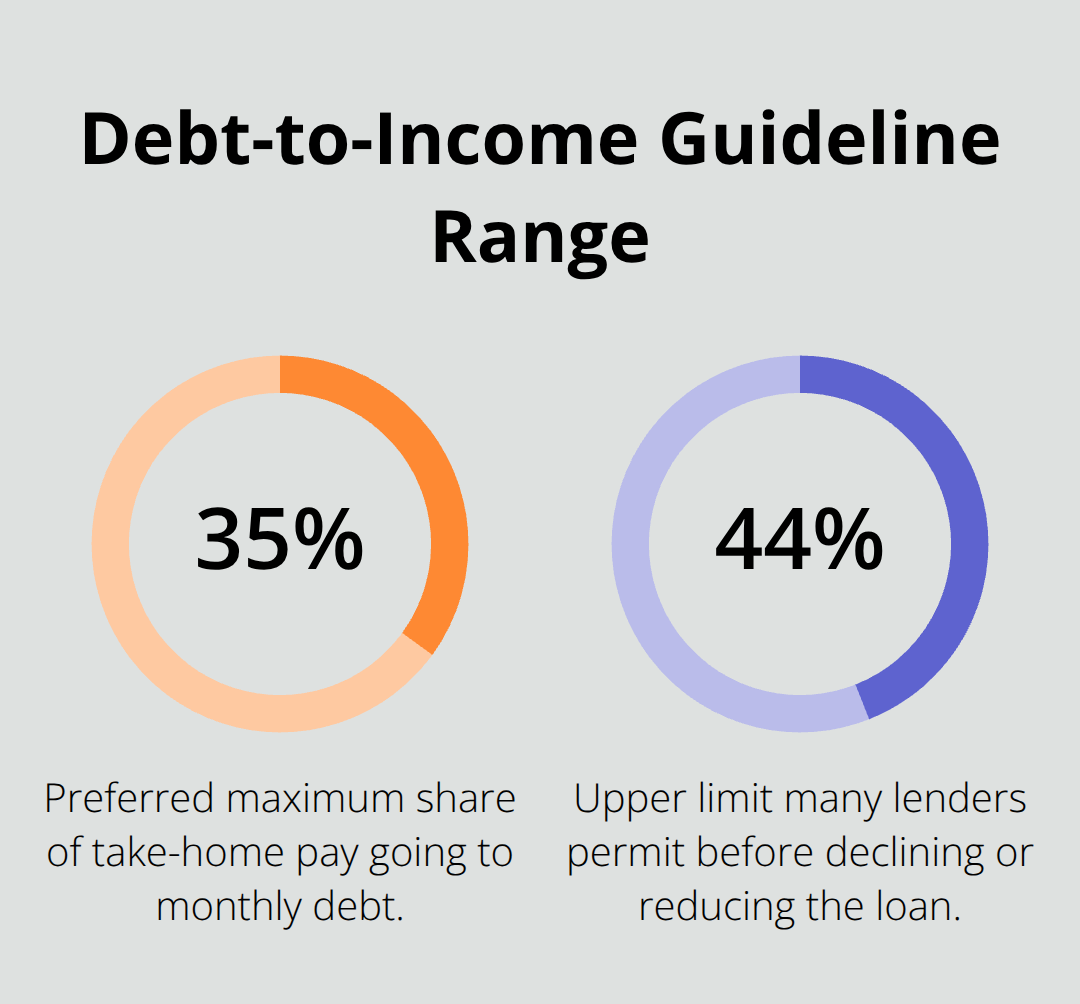 Common DTI thresholds lenders use when assessing affordability in Canada.