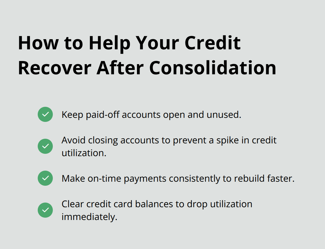 Checklist of actions to improve credit after consolidating debt - Debt consolidation advice Canada