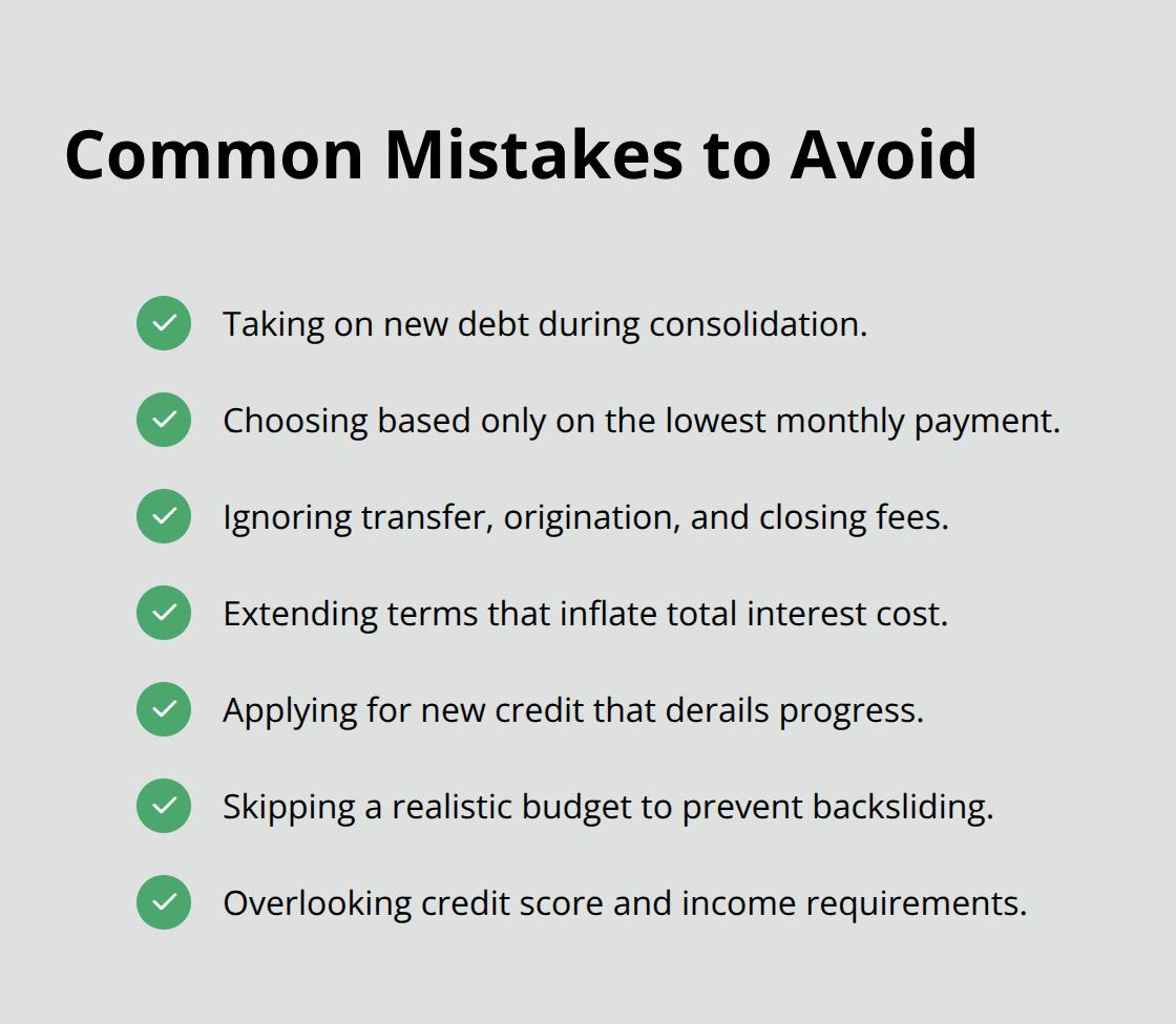 List of frequent consolidation pitfalls to steer clear of - debt consolidation options Canada